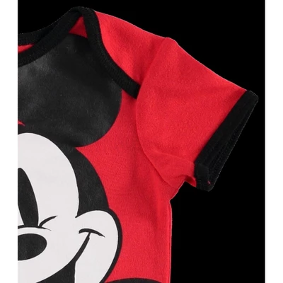 Disney Mickey Mouse Baby Bodysuit Jogger Pants Bib And Hat 4 Piece Outfit Set Newborn To Infant 6 Disney Mickey Mouse Baby Bodysuit Jogger Pants Bib And Hat 4 Piece Outfit Set Newborn To Infant - Image 6