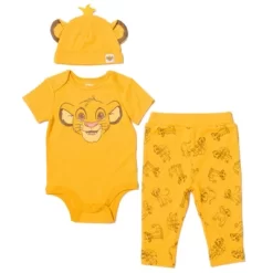 Disney Classics Winnie The Pooh Lion King Bambi Baby Bodysuit Pants And Hat 3 Piece Outfit Set Newborn To Infant -Family Trends Shop GUEST b561ea9d c72f 4666 bef1 40a233b87313