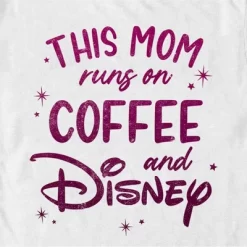 Men's Disney This Mom Runs On Coffee T-Shirt