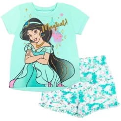 Disney Frozen Moana Princess Rapunzel Snow White Raya And The Last Dragon Girls Peplum T-Shirt And French TerryShorts Outfit Set Toddler -Family Trends Shop GUEST b6f55749 46ed 49c3 a4a7 86441c3c500c