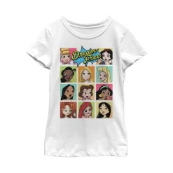 Girl's Disney Princesses Dream Free Squares T-Shirt -Family Trends Shop GUEST b78f0553 52fb 4b80 9a47 8f442f62dc5d