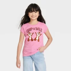 Girls' Disney Chip & Dale Short Sleeve Graphic T-Shirt - Pink -Family Trends Shop GUEST b7ed4131 7e8f 4699 9ec1 6df729e61440