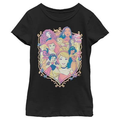 Girl's Disney Collage Emblem T-Shirt 4 Girl's Disney Collage Emblem T-Shirt - Image 4