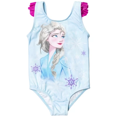 Disney Frozen Elsa Princess Anna Girls One Piece Bathing Suit Bikini Top Rash Guard Modest Swimsuit Skirt And Bottom 5 Set Toddler 2 Disney Frozen Elsa Princess Anna Girls One Piece Bathing Suit Bikini Top Rash Guard Modest Swimsuit Skirt And Bottom 5 Set Toddler - Image 2