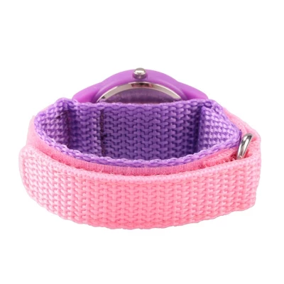 Girls' Disney Minnie Mouse Purple Plastic Time Teacher Watch - Pink 1 Girls' Disney Minnie Mouse Purple Plastic Time Teacher Watch - Pink