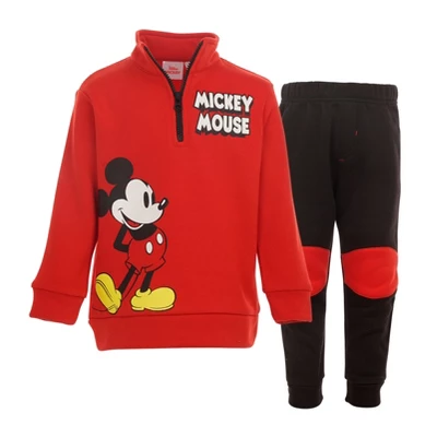 Disney Mickey Mouse Half Zip Sweatshirt And Pants Set Toddler 8 Disney Mickey Mouse Half Zip Sweatshirt And Pants Set Toddler - Image 8