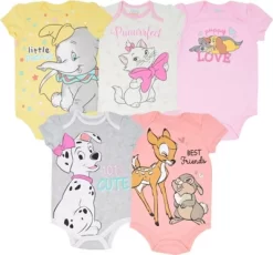 Disney Classics 101 Dalmatians Bambi Dumbo 5 Pack Short Sleeve Bodysuits -Family Trends Shop GUEST c30bae40 83c7 4798 9d1d c223e73fff04
