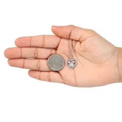 Disney Minnie Mouse Silver And Pink Gold Plated Cubic Zirconia Heart Necklace, 16 + 2'' -Family Trends Shop GUEST c8d58aca 3ea2 4b05 be19 bab8424ef0ae