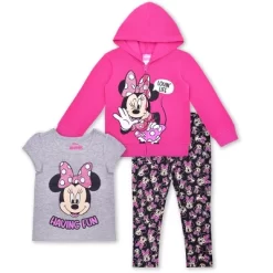Disney Girls 3-Pack Minnie Mouse Having Fun Graphic Shirt, Zip Up Hoodie And Legging Pant Set For Infant -Family Trends Shop GUEST c924124d 0696 42ad 8a45 e6c4e5a251c1