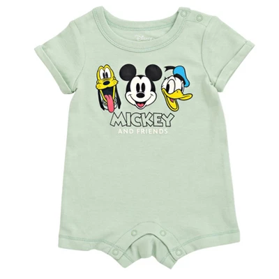 Disney Mickey Mouse Goofy Donald Duck Pluto Baby Romper And Hat Newborn To Infant 2 Disney Mickey Mouse Goofy Donald Duck Pluto Baby Romper And Hat Newborn To Infant - Image 2