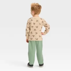 Toddler Boys' Disney Mickey Mouse Printed Top And Bottom Set