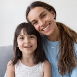 Disney Minnie Mouse Silver Plated Cubic Zirconia Mommy & Me Necklace Set