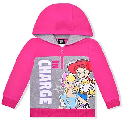 Disney Girl's Toy Story Jessie And Little Bo Peep Pullover Half Zip Up Hoodie Jacket For Kids 2 Disney Girl's Toy Story Jessie And Little Bo Peep Pullover Half Zip Up Hoodie Jacket For Kids - Image 2