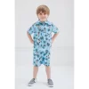 Disney Mickey Mouse Hawaiian Button Down Shirt And Shorts Toddler To Big Kid