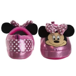 Disney Kids Girl's Minnie Mouse Slippers - Plush Lightweight Warm Comfort Soft Aline House Slippers - Pink Bow Minnie (size 5-12 Toddler/Little Kid) -Family Trends Shop GUEST cfeb582f 196d 44d7 ba83 96467e9075c2