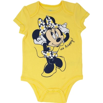 Disney Minnie Mouse Mickey Donald Duck Baby Girls 5 Pack Bodysuits Newborn To Infant 1 Disney Minnie Mouse Mickey Donald Duck Baby Girls 5 Pack Bodysuits Newborn To Infant