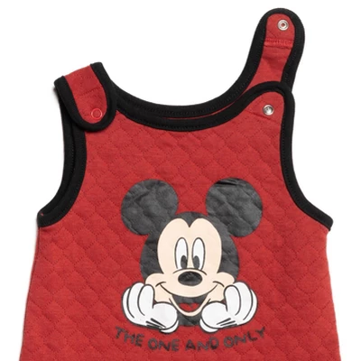 Disney Mickey Mouse Baby Bodysuit And Snap French Terry Overall Newborn To Infant 5 Disney Mickey Mouse Baby Bodysuit And Snap French Terry Overall Newborn To Infant - Image 5