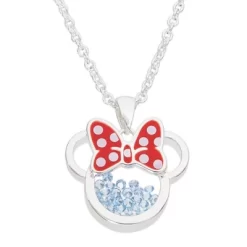 Disney Minnie Mouse Womens Silver Plated Birthstone Shaker Necklace, 18+2" -Family Trends Shop GUEST d21b4643 a3df 4485 b76a 43e8fb6ea9f8