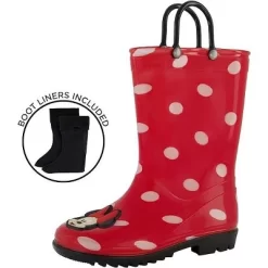 Disney Minnie Mouse Girl's Rain Boots With Soft Removable Liner, Toddler ( 1-4 Years) -Family Trends Shop GUEST d2594dbe 0205 4064 a221 aa1717b72303