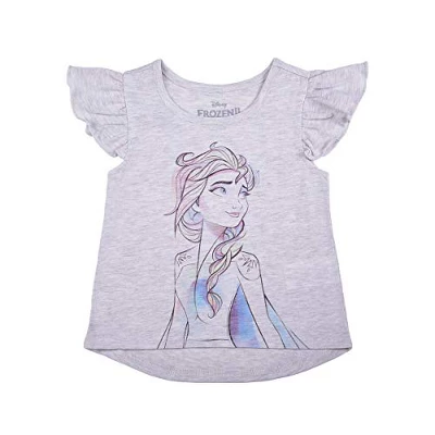 Disney Girl's 3-Pack Ruffle Sleeve Tee, Sleeveless Peplum Shirt And Casual Short Set For Toddler 2 Disney Girl's 3-Pack Ruffle Sleeve Tee, Sleeveless Peplum Shirt And Casual Short Set For Toddler - Image 2