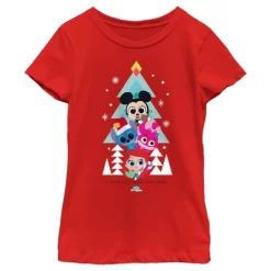 Girl's Disney Doorables Christmas Stack Us Under The Tree T-Shirt -Family Trends Shop GUEST d89c5e06 94dc 4b1a 947d eb5f19305bff