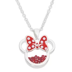 Disney Minnie Mouse Womens Silver Plated Birthstone Shaker Necklace, 18+2" -Family Trends Shop GUEST d921e4ee 4411 420e b524 0d3c7c507930