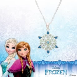 Disney Frozen Silver Plated Blue Crystal Snowflake Pendant Necklace, 18" -Family Trends Shop GUEST db20ab7f 2417 485e aedb 00fba37bdd9f