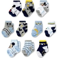 Disney Mickey Mouse Baby Boy's 10-Pack Infant Socks, 0-24 Months -Family Trends Shop GUEST dfed5cc7 fa3e 43df a689 156161a906f5