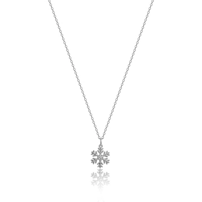 Disney Frozen Womens Snowflake Sterling Silver Pendant Necklace - Frozen Jewelry, 16'' 2 Disney Frozen Womens Snowflake Sterling Silver Pendant Necklace - Frozen Jewelry, 16'' - Image 2