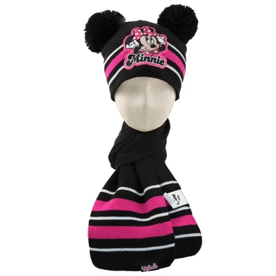 Disney Minnie Mouse Winter Beanie Hat, Scarf & Mittens/Gloves Set, Girls Age 2-7 2 Disney Minnie Mouse Winter Beanie Hat, Scarf & Mittens/Gloves Set, Girls Age 2-7 - Image 2