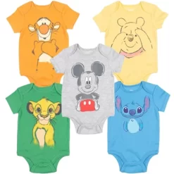 Disney Mickey Mouse Lion King Winnie The Pooh Pixar Toy Story Finding Nemo Baby 5 Pack Bodysuits Newborn To Infant -Family Trends Shop GUEST e0f60a9d 6dd6 46c9 bdae 4d4247aa41bf