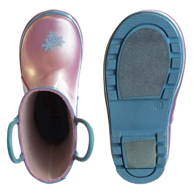 Disney Frozen Elsa Anna Princess Rubber Rainboots - Waterproof Lightweight Easy On With Easy Pull Handles - Pink / Blue (7-1 Toddler / Little Kid / Big Kid) 5 Disney Frozen Elsa Anna Princess Rubber Rainboots - Waterproof Lightweight Easy On With Easy Pull Handles - Pink / Blue (7-1 Toddler / Little Kid / Big Kid) - Image 5