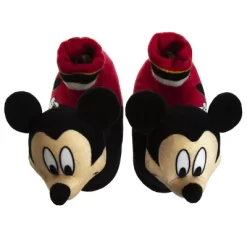 Disney Mickey Mouse 3D Slippers - House Shoes Plush Lightweight Warm Indoor Comfort Soft Aline - Red/Black 3D (size 5-12 Toddler - Little Kid) -Family Trends Shop GUEST e1a6dd1d 15f0 495d af13 6b794d1f7746