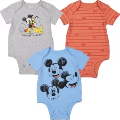 Disney Mickey Mouse 3 Pack Short Sleeve Bodysuits -Family Trends Shop GUEST e1cbd200 8e9b 423b a61b 8789e6a725cd