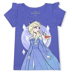 Disney Girl's Frozen 3 Piece Casual Wear, Ruffle Short Sleeve Shirts And Leggings Set For Toddler -Family Trends Shop GUEST e30c439e ce00 4803 bd90 f6c418cad480