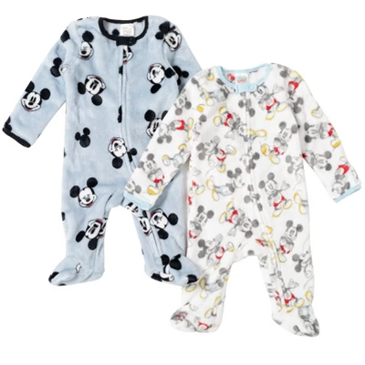 Disney Mickey Mouse Baby Fleece 2 Pack Coveralls Newborn 9 Disney Mickey Mouse Baby Fleece 2 Pack Coveralls Newborn - Image 9