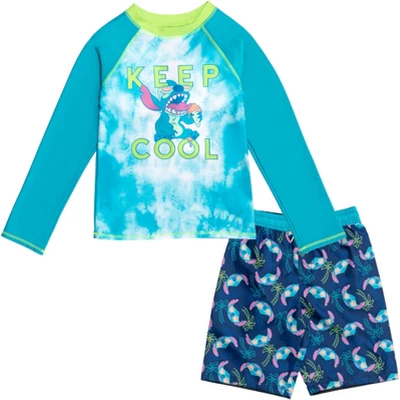 Disney Lilo & Stitch Rash Guard And Swim Trunks Little Kid To Big Kid 9 Disney Lilo & Stitch Rash Guard And Swim Trunks Little Kid To Big Kid - Image 9