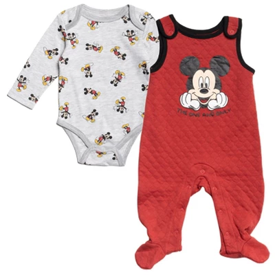 Disney Mickey Mouse Baby Bodysuit And Snap French Terry Overall Newborn To Infant 10 Disney Mickey Mouse Baby Bodysuit And Snap French Terry Overall Newborn To Infant - Image 10