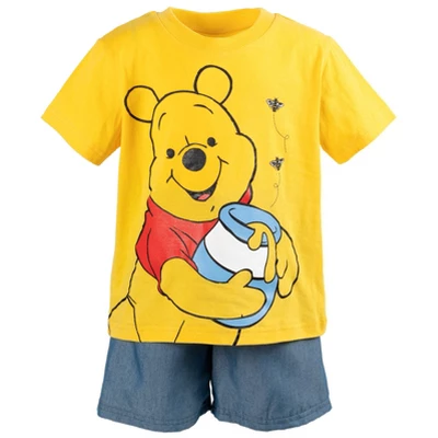 Disney Winnie The Pooh Baby Graphic T-Shirt And Shorts Outfit Set Infant 1 Disney Winnie The Pooh Baby Graphic T-Shirt And Shorts Outfit Set Infant