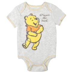 Disney Winnie The Pooh Baby Bodysuit Pants Bib And Hat 4 Piece Outfit Set Newborn To Infant