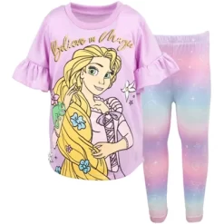 Disney Princess Moana Frozen Little Mermaid Rapunzel Jasmine Belle Girls T-Shirt And Leggings Outfit Set Toddler To Big Kid -Family Trends Shop GUEST eaf6f38c 7b43 4f40 bf85 48a14909861f