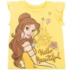 Disney Frozen Moana Princess Rapunzel Snow White Raya And The Last Dragon Baby Girls Peplum T-Shirt And French TerryShorts Outfit Set Infant