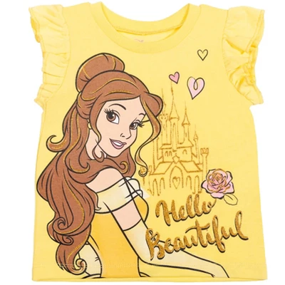 Disney Frozen Moana Princess Rapunzel Snow White Raya And The Last Dragon Baby Girls Peplum T-Shirt And French TerryShorts Outfit Set Infant 1 Disney Frozen Moana Princess Rapunzel Snow White Raya And The Last Dragon Baby Girls Peplum T-Shirt And French TerryShorts Outfit Set Infant