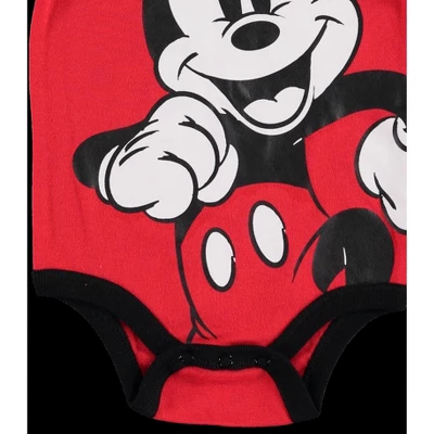Disney Mickey Mouse Baby Bodysuit Jogger Pants Bib And Hat 4 Piece Outfit Set Newborn To Infant 5 Disney Mickey Mouse Baby Bodysuit Jogger Pants Bib And Hat 4 Piece Outfit Set Newborn To Infant - Image 5