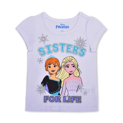 Disney Girl's 3-Pack Frozen Sisters For Life Short Sleeve Graphic Tee, Hoodie And Snowflake Legging Pant Set For Toddler 3 Disney Girl's 3-Pack Frozen Sisters For Life Short Sleeve Graphic Tee, Hoodie And Snowflake Legging Pant Set For Toddler - Image 3