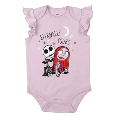 Disney Nightmare Before Christmas Jack Skellington Sally Baby Girls 5 Pack Bodysuits 4 Disney Nightmare Before Christmas Jack Skellington Sally Baby Girls 5 Pack Bodysuits - Image 4