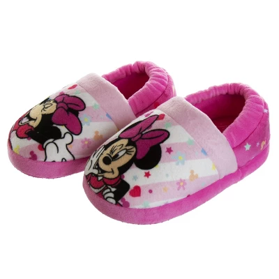 Disney Kids Girl's Minnie Mouse Slippers - Plush Lightweight Warm Comfort Soft Aline House Slippers – Pink White (size 5-12 Toddler/Little Kid) 1 Disney Kids Girl's Minnie Mouse Slippers - Plush Lightweight Warm Comfort Soft Aline House Slippers – Pink White (size 5-12 Toddler/Little Kid)