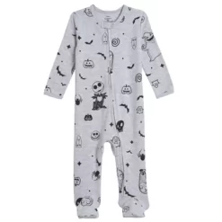 Disney Nightmare Before Christmas Jack Skellington Baby 2 Pack Zip Up Sleep N' Play Coveralls Newborn To Infant