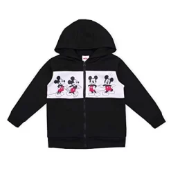 Disney Boy's 2-Pack Mickey Mouse Graphic Hooded Sweatshirt And Full Zip Hoodie Set For Kids
