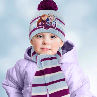 Disney Frozen Elsa & Anna Winter Scarf And Mittens Or Gloves, Kids Ages 2-7 1 Disney Frozen Elsa & Anna Winter Scarf And Mittens Or Gloves, Kids Ages 2-7